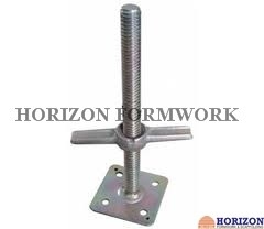 Adjustable Screw Jack Made Of  Solid Steel Rod For Leveling Ringlock Systems