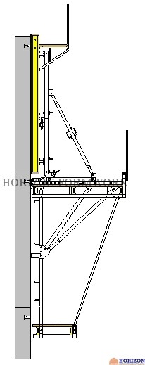 Light Weight Climbing Formwork System , Self Climbing Scaffold 2.4m Platform