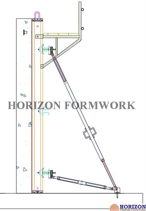 Light Weight Climbing Formwork System , Self Climbing Scaffold 2.4m Platform