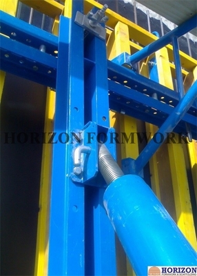 Q235 Steel Channel Single Sided Wall Formwork Supported By Telescopic Brace