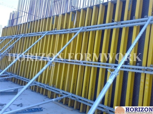 Easy-to-assemble Wall Formwork Systems / Panels With Steel Walers and Wood Girder H20