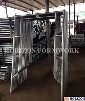 Walk Thru Steel Frame Scaffolding Slide Lock High Bearing Capacity 5' X 6'4''