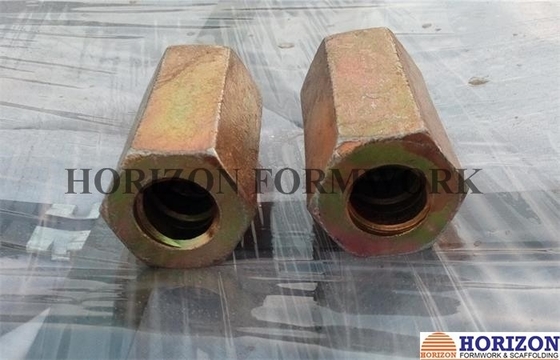 Steel Q235 Hex Rod Coupling Nut 100/110mm Length Equipped With Stop - Pin