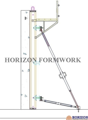 Construction Wall Forming Systems with Top Scaffold Brackets as Safety Platform
