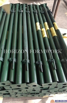 Green Painted Adjustable Telescopic Steel Props 1.7-5.5m Height High Stability