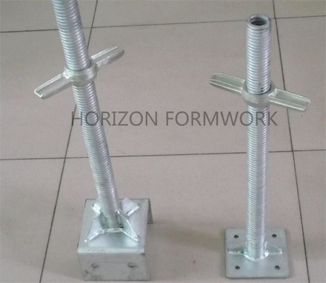 Metal Adjustable Scaffold Screw Jack Base For Leveling Ring Lock System Height