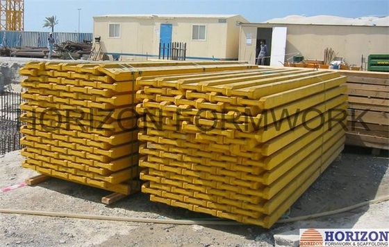 Waterproof Treated H20 Timber Beam , Yellow Timber H Beam For Slab Formwork