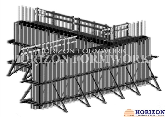 Shear Wall Formwork Systems , Vertical Concrete Wall Formwork I Joist Beam