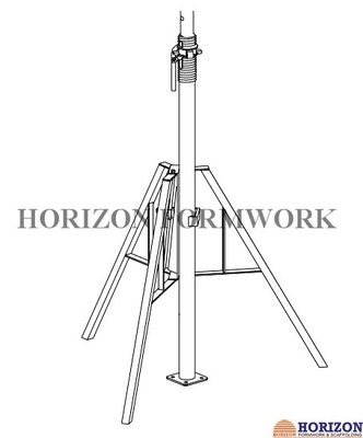 Removable Steel Folding Tripod For Holding Shoring Props in Slab Formwork System