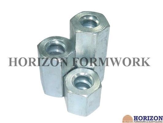 Steel Q235 Hex Rod Coupling Nut 100/110mm Length Equipped With Stop - Pin