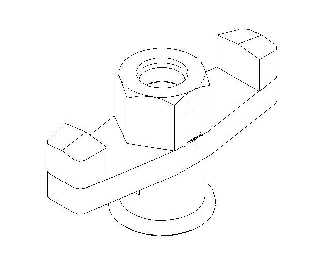 Cast Iron Wing Nut with Two Lugs for Formwork Tie Rod Systems