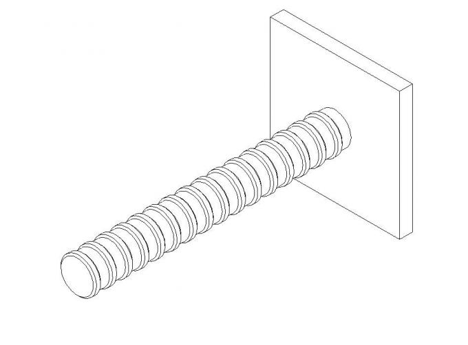 OEM Formwork Tie Rod System For Construction , Dywidag Thread Bar 145KN